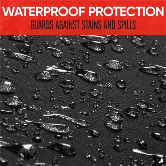 SpillGuard Waterproof Rear Bench Car Seat Cover, Gray Stitching – Split Bench - Picture 2 of 6